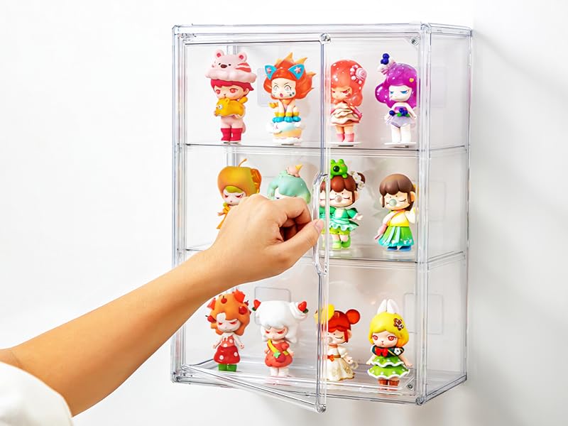 Acrylic Display Cases for Collectibles, Clear Miniature Display Case for Figures