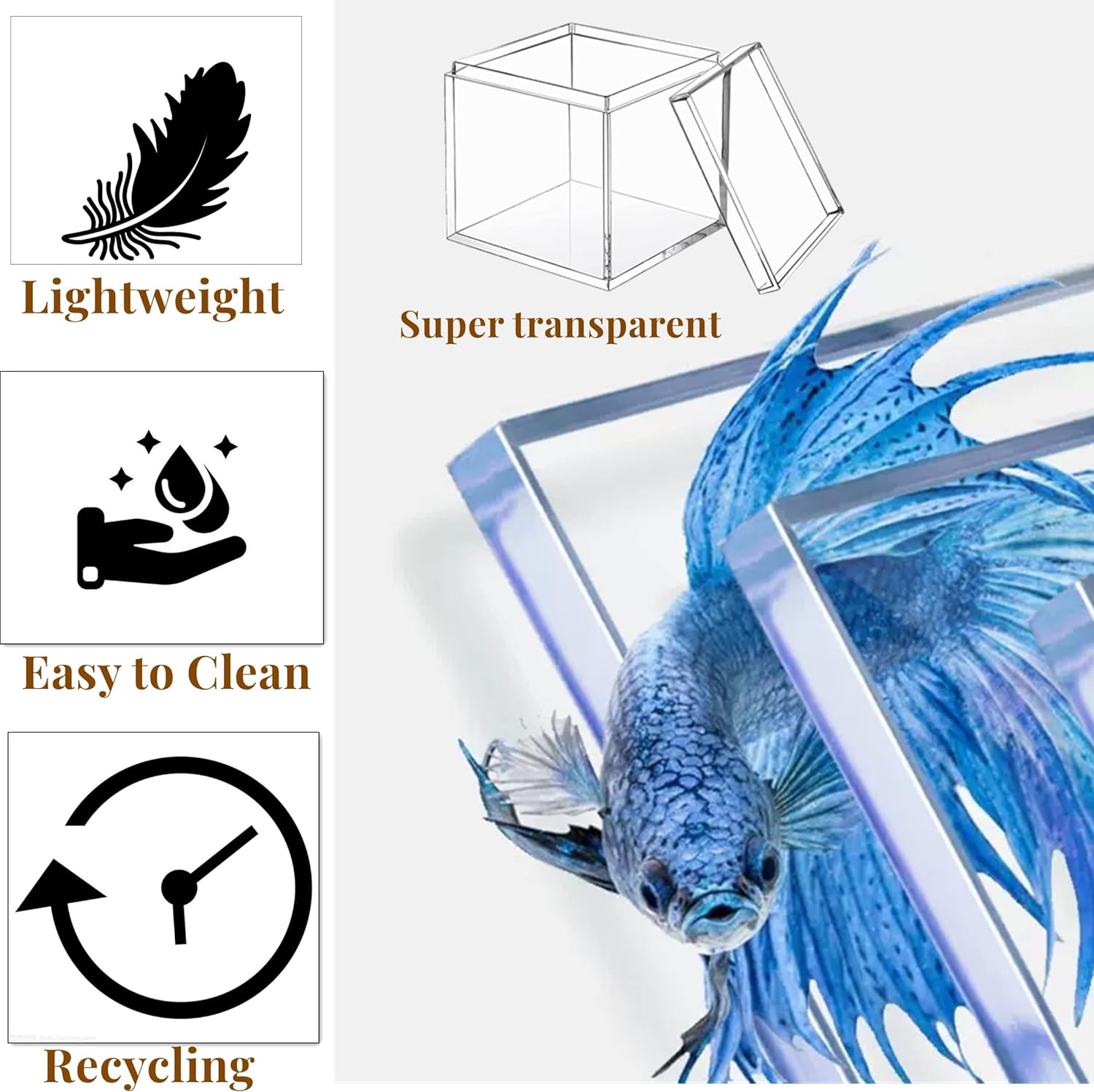 ODM Large Acrylic Box With Lid Clear Display Boxes 2 Packs Acrylic Square Cube Jewelry Storage Box Home & Office Plastic Containers Weddings Easter Party Gift, Treats Boxes Custom Mold Development