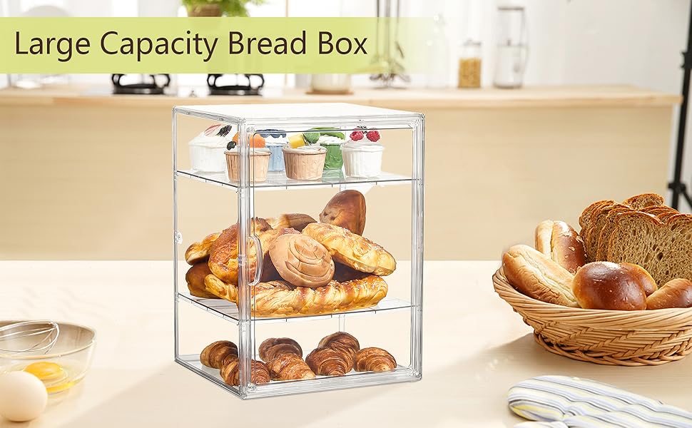 Bakery Display Case 4 tier clear