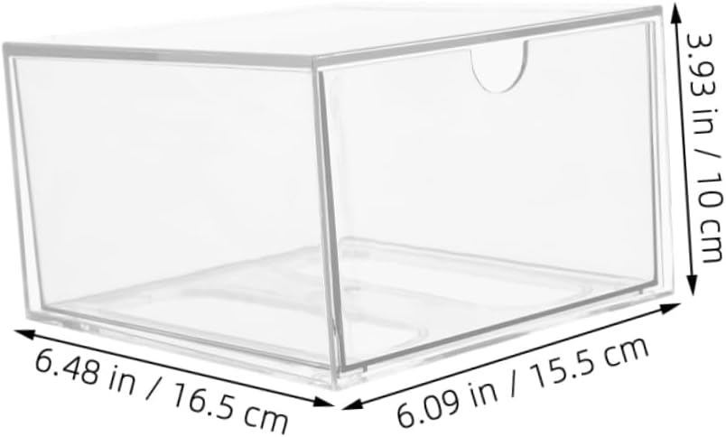 Private Label Stackable Clear Acrylic Makeup Organizer Drawer Transparent Cosmetic Storage Box for Vanity Bathroom Facial Tissue Organizer with Elegant Design Custom Logo Service