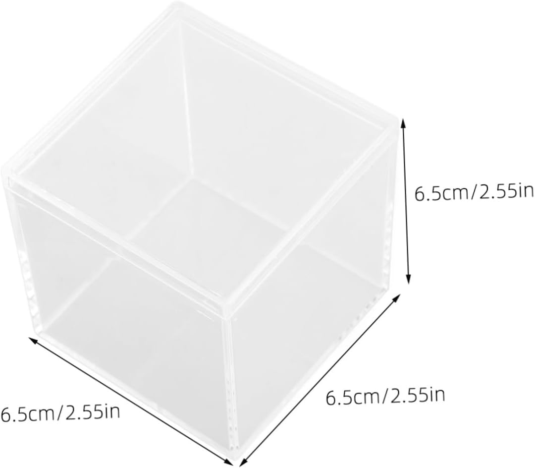ODM VICASKY 2pcs Transparent Acrylic Display Case for Puzzle Cubes Multi Purpose Storage Box Clear Cube Organizer for Collectibles Strong Protection for Small Items Custom Logo Service