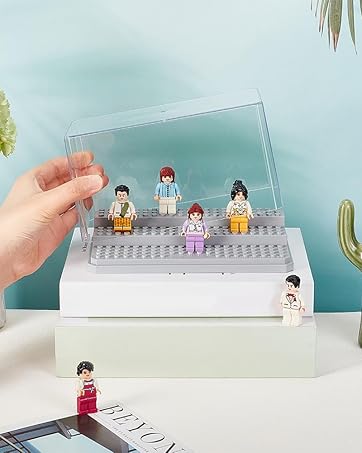 Wholesale OEM ODM OLYCRAFT Clear Plastic Display Case 7x3.5x4 Inch Display Stand Box Self-Assembl Display Case with Black Base Dust Proof Protection Showcase for Collection Bricks Blocks Models Factory & Supplier