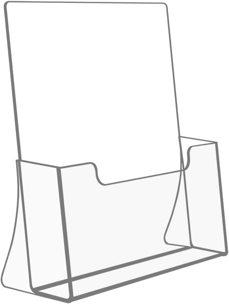Wholesale NIUBEE Acrylic Brochure Holder 8.5 x 11 inches 2 Pack, Clear Acrylic Literature Holder Plastic Flyer Display Stand, Acrylic Countertop Organizer for Magazine, Pamphlet, Booklets, Menu, Journals China Factory Bulk Supply