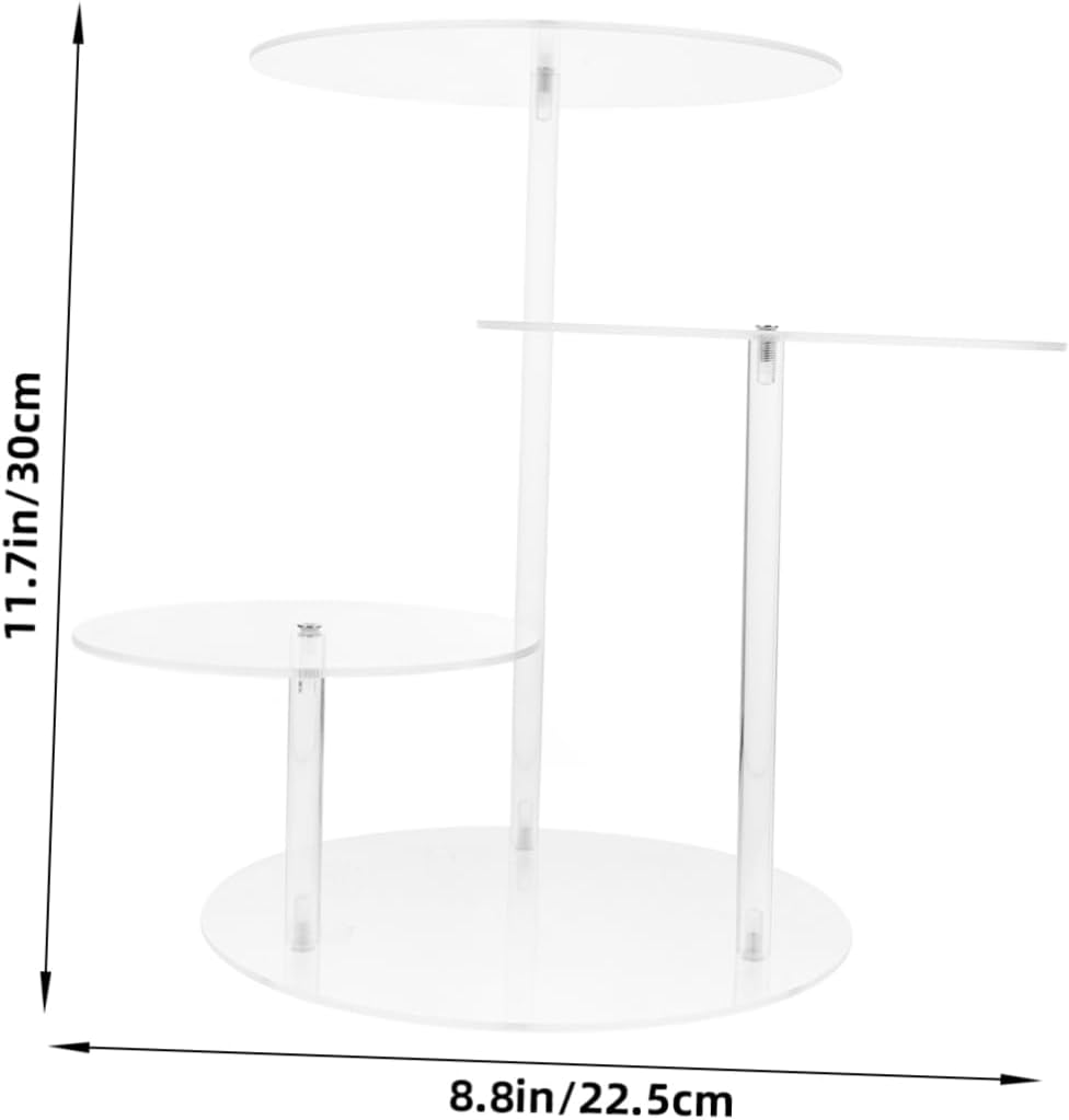 Wholesale OEM ODM 1 Set Elegant Tiered Cake Stand Clear Display Rack for Cakes Cupcakes Treats for Weddings Parties Special Occasions Enhance Your Dessert Table Decor Factory & Supplier