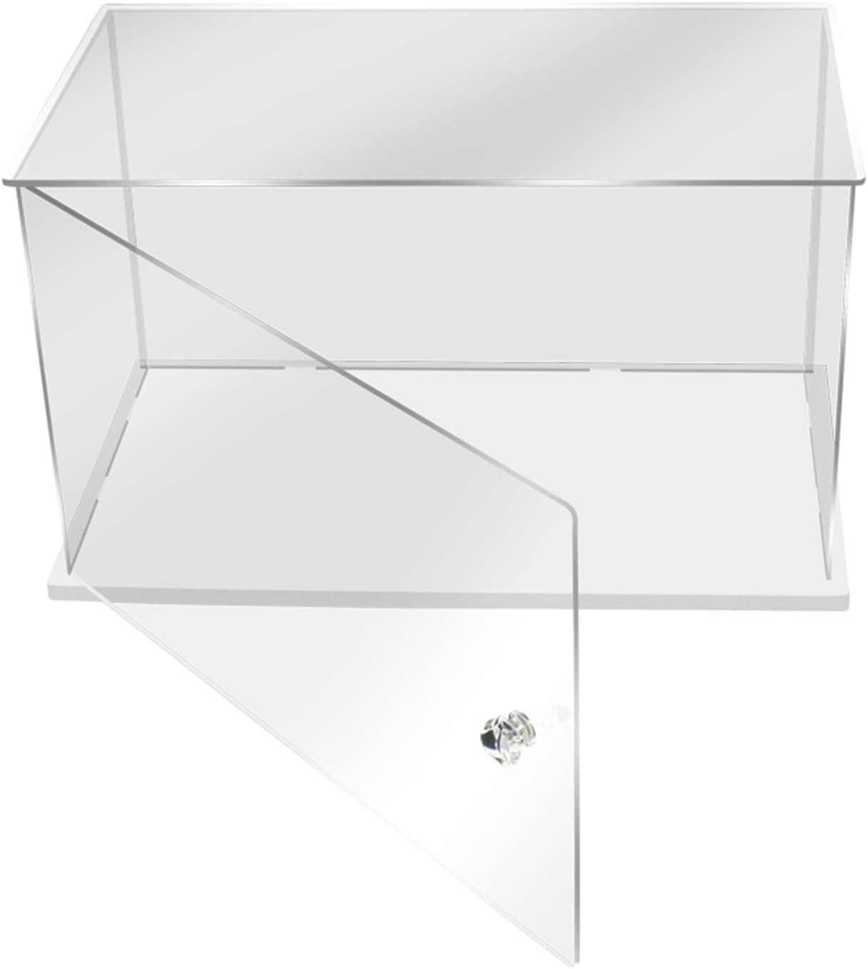 Wholesale OEM ODM Clear Acrylic Display Case,Display Box Stand with White Base,with Door, Dustproof Protection Showcase for Collectibles Memorabilia Figurines ,12 Size Options(6x6x6 inch; 15x15x15cm) Factory & Supplier