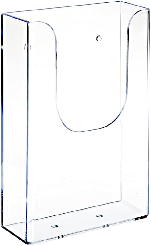 Brochure Holder Wall Mount, Clear Literature Holder