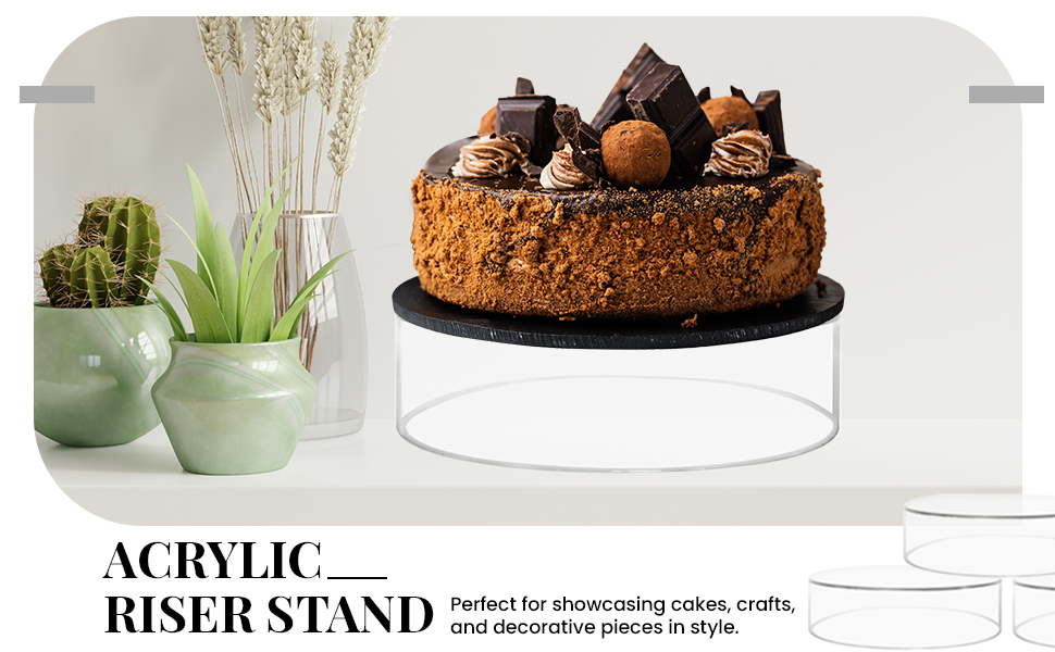 Acrylic cake riser stand