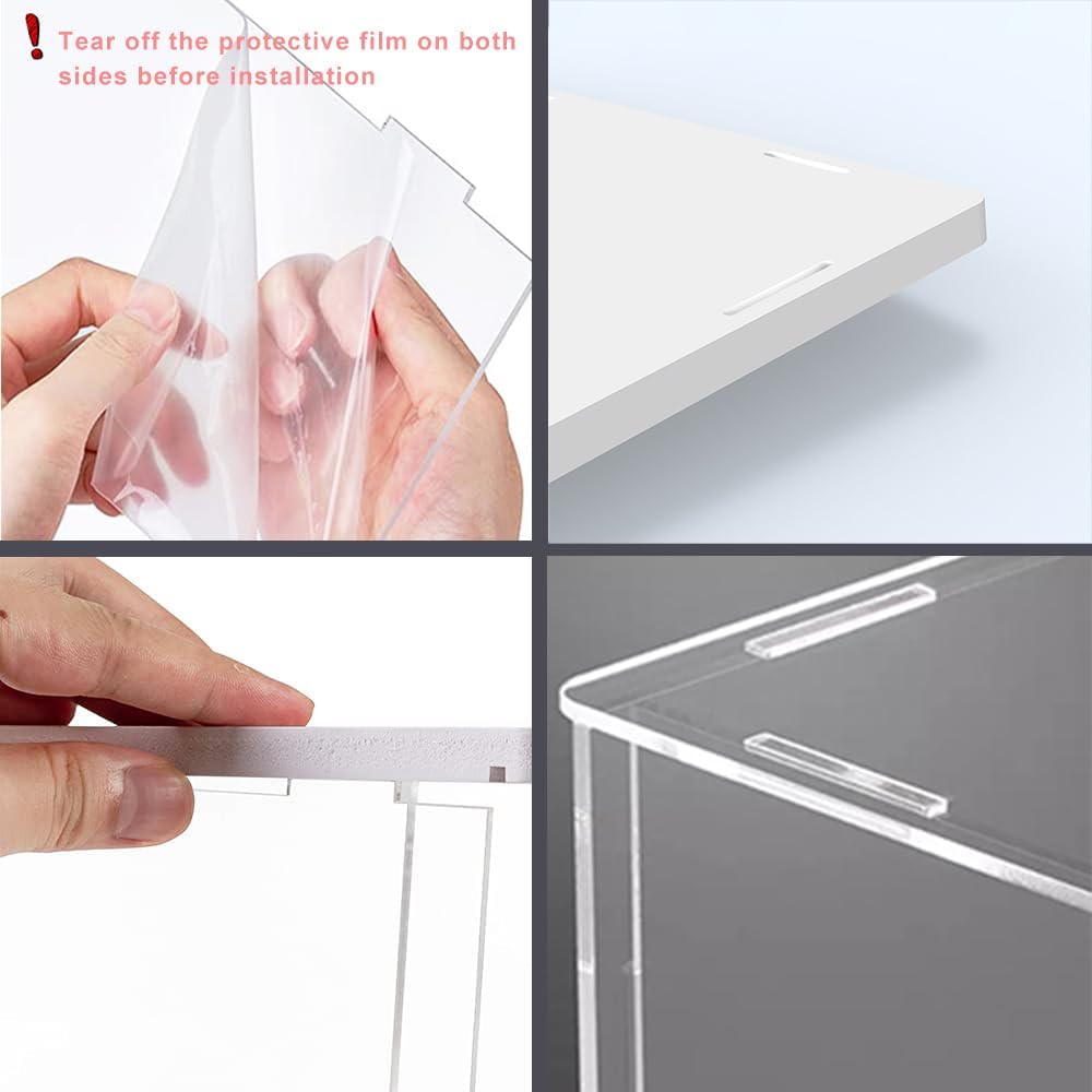 ODM Nynelly Acrylic Display Case for Collectibles with Thick Base, Clear Cube Plexiglass Boxes for Display Figures Dolls, Countertop Case, 6" × 6" × 6" Custom Logo Service