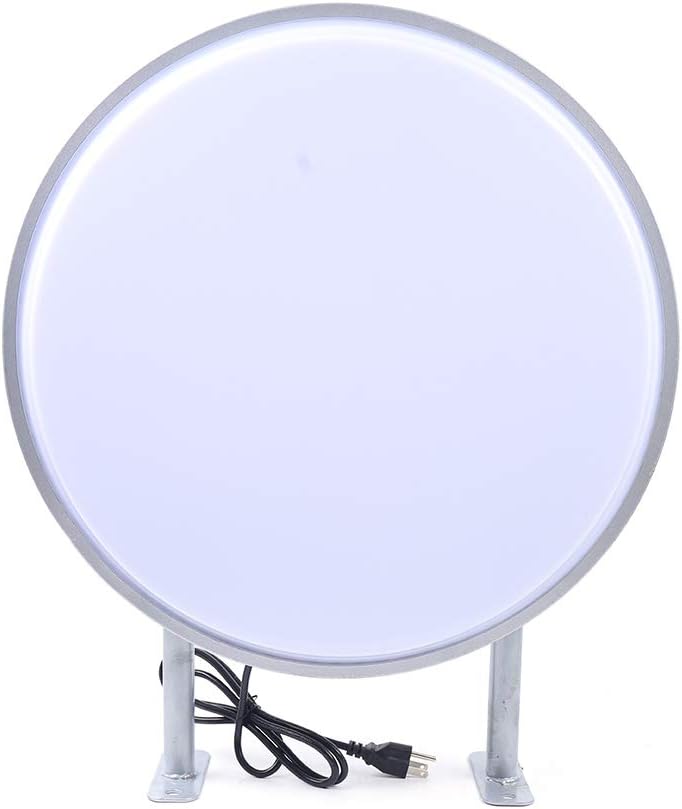 20/24in LED Light Box Double Sided Round Light Box, Waterproof Advertising Projecting Sign, Advertising Light Box, Outdoor Round Projecting Light Box Signs for Outdoor Retail Store Advertising (20in)