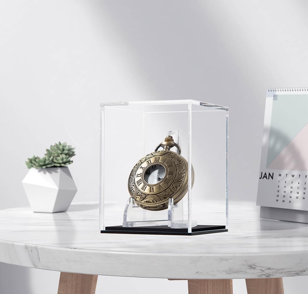 ODM Pocket Watch Display Case Display Stand Cube Holder Clear Acrylic Box Protected Cabinet Rack Protection Storage Cover Collections Custom Logo Service