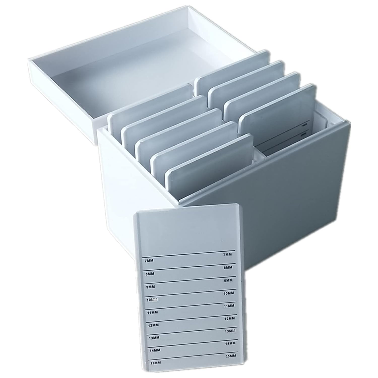 Private Label Acrylic Eyelash Storage Box, 10 Layers False Eyelashes Glue Pallet Holder Display Grafting Eye lashes Extension Close-Packed Display with 10 Pallets Makeup Organizer Custom Logo Service
