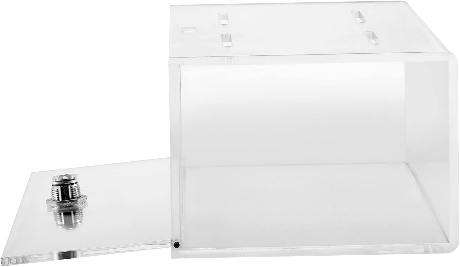 Private Label CiaoHER Clear Acrylic Refrigerator Medicines Insulin Narcotics Storage Lock Box with Two Keys and Mounting Hardware，12''x6''x4.25'' Custom Mold Development