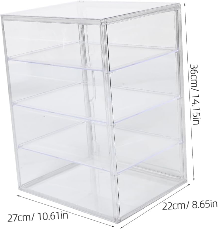 Wholesale OEM ODM Mikinona Bread Display Cabinet Pastry Display Case with Lid Storage Box for Cookies Counter Top Bakery Case Magnetic Door Design Factory & Supplier