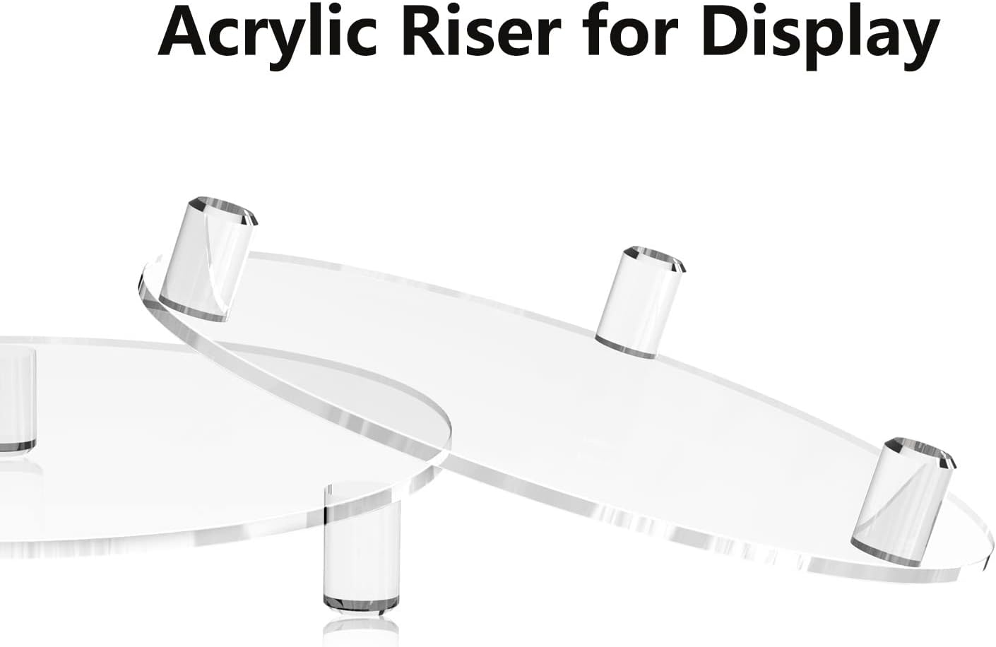 Private Label Clear Acrylic Riser for Displays, 7 Inch Round Pedestal Stand for Kitchen & Bathroom Counter Décor, Modern Plant Stand for Indoor Flower Pot Riser, 7-inch Clear OEM Wholesale Manufacturer