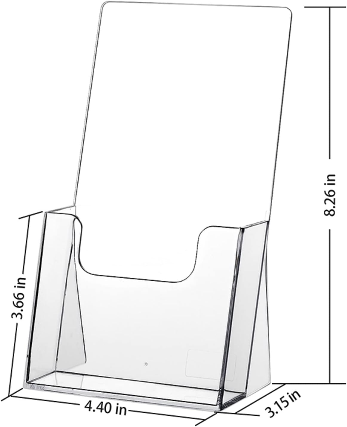 Wholesale zavekia Acrylic Brochure Holder,6 packs Thicker Countertop Literature Holder Plastic Flyer Display Stand for Magazine (6 packs) China Factory Bulk Supply