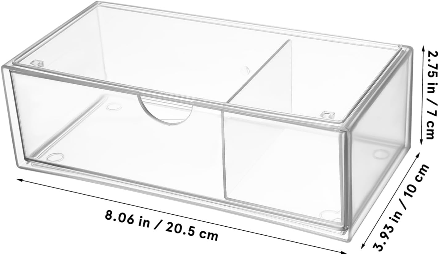 Private Label 3Pcs Clear Makeup Organizer Transparent Vanity Storage Box for Lipsticks Cotton Pads and Cosmetics Stylish and Lidded Makeup Storage for Neat Custom Logo Service