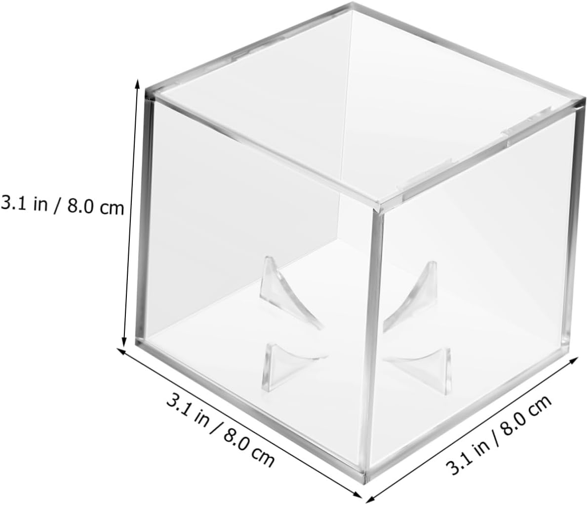 ODM Toyvian 2Pcs Baseball Display Cube Clear Baseball Holder Base Elegant Design for Autographed Balls Protects Collectibles and Memorabilia Baseball Display Custom Logo Service