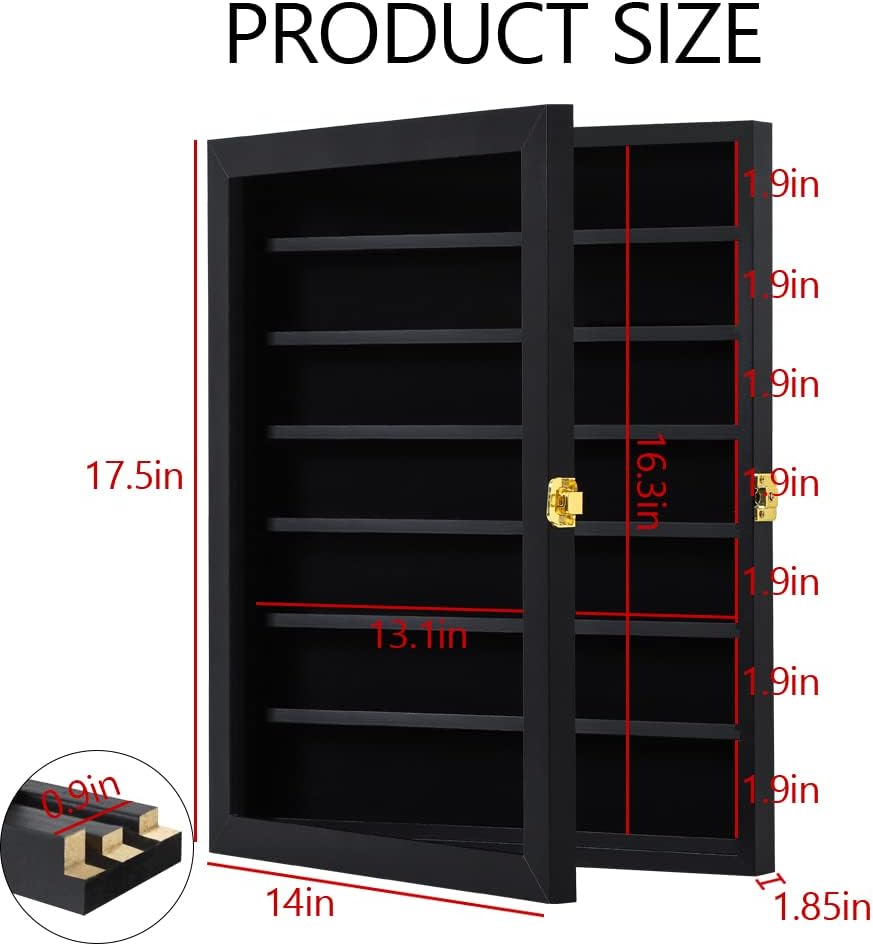 Private Label Pocket Knife Display Case Knife Collection Display Box for Wall Folding Knife Cabinet with Uv Protection Acrylic Lockable for Military Knife Black Custom Mold Development
