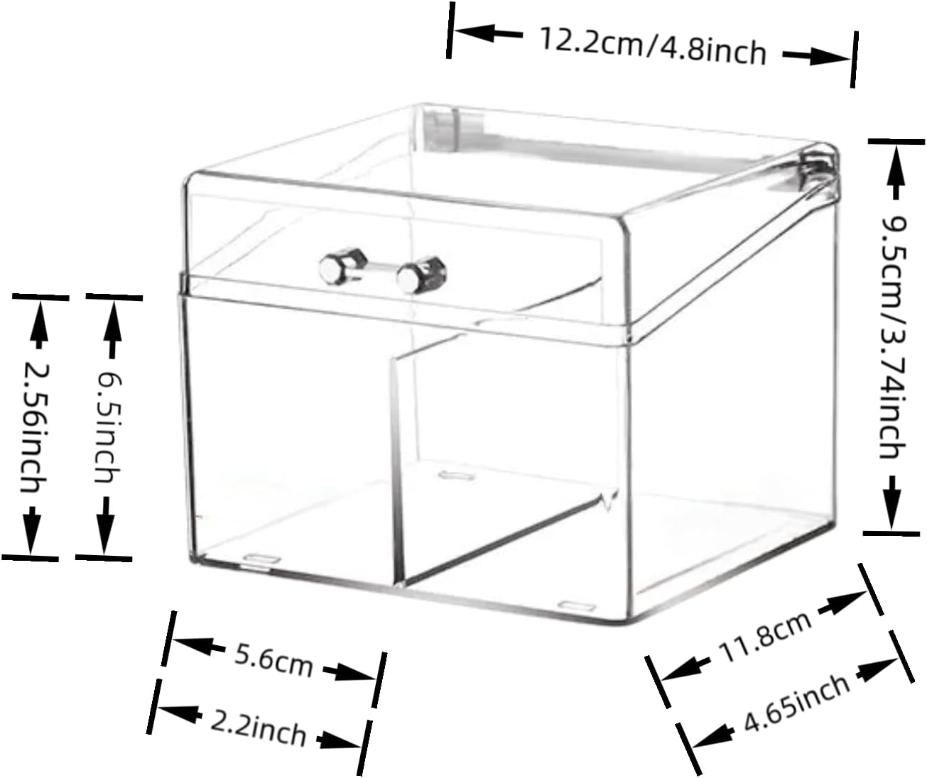 Private Label Clear Acrylic Card Storage Box with Lid and Handle – Stackable Dustproof Display Case for Trading Cards, Makeup, Accessories, and More – Transparent Collector Organizer for Pokémon, MTG, Sports Cards Custom Logo Service