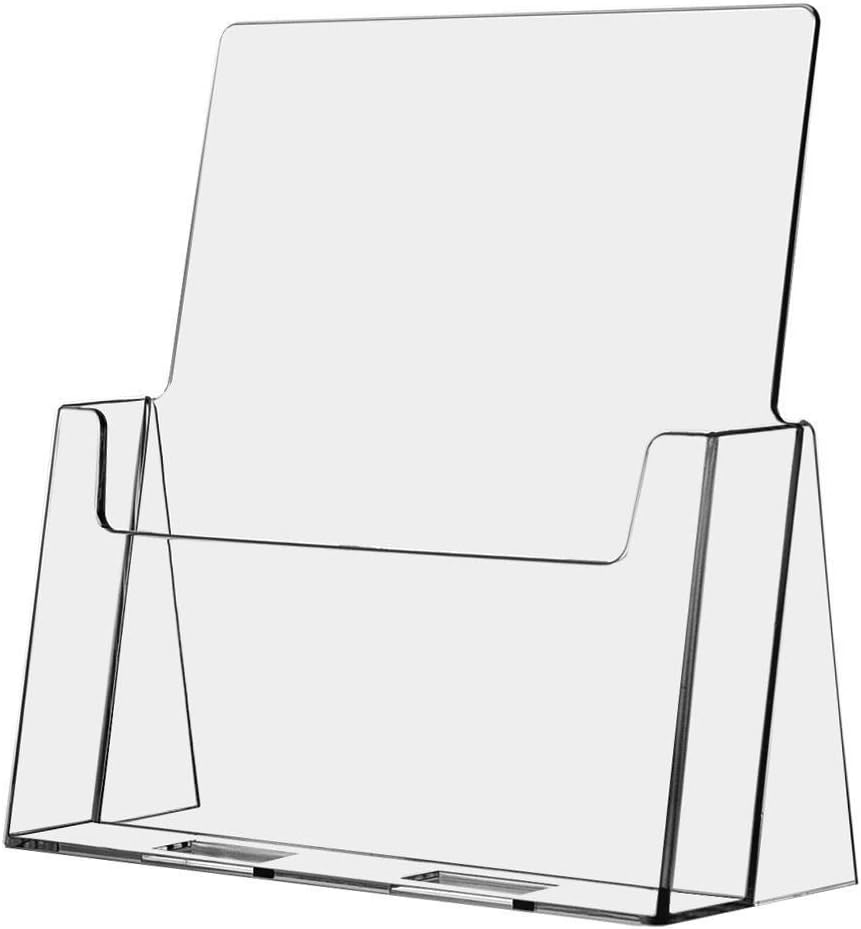 Large Brochure Holder Flyer Stand Acrylic Counter Top Brochure Holder Clear Display 8.5"x11" AZM Displays