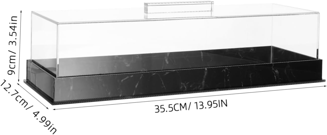 Wholesale OEM ODM Healifty Rectangular Marble Cake Tray with Cover Elegant Dessert Stand for Parties Home Use Birthdays Easy to Clean Acrylic Display Holder for Cakes Pastries Factory & Supplier