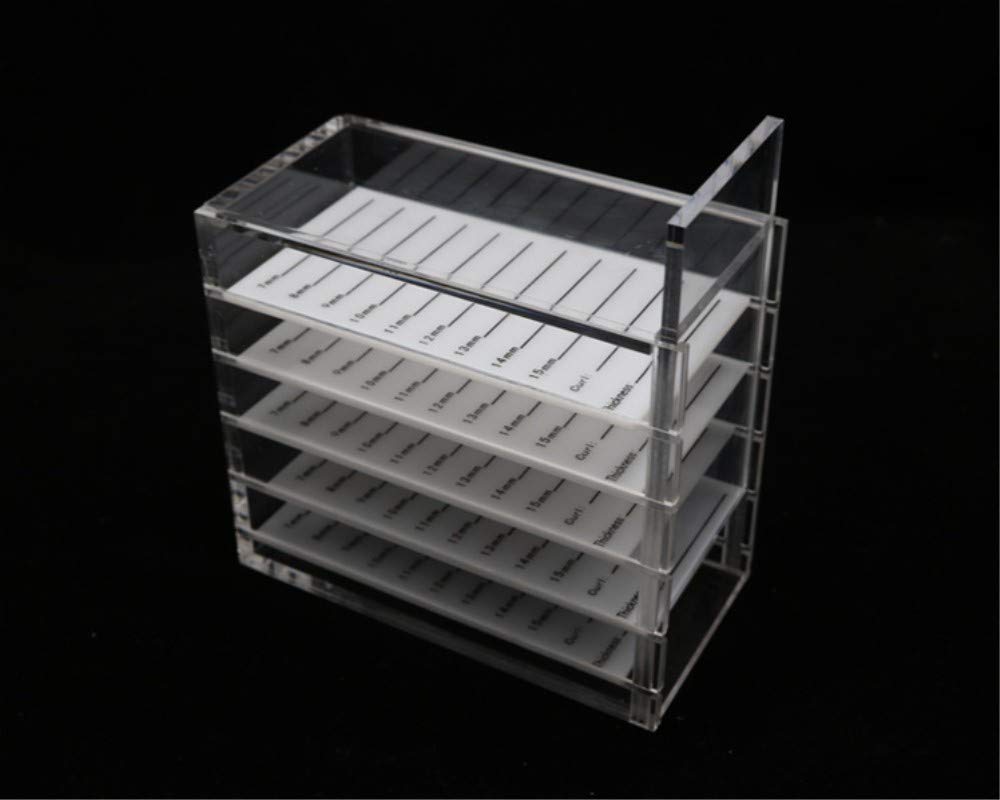 Private Label Acrylic 5 Layers clear Eyelash Storage Box, Makeup Display Container, Eyelashes Holder Case Grafting, Eyelash Transparent Box Extension Tool Custom Logo Service
