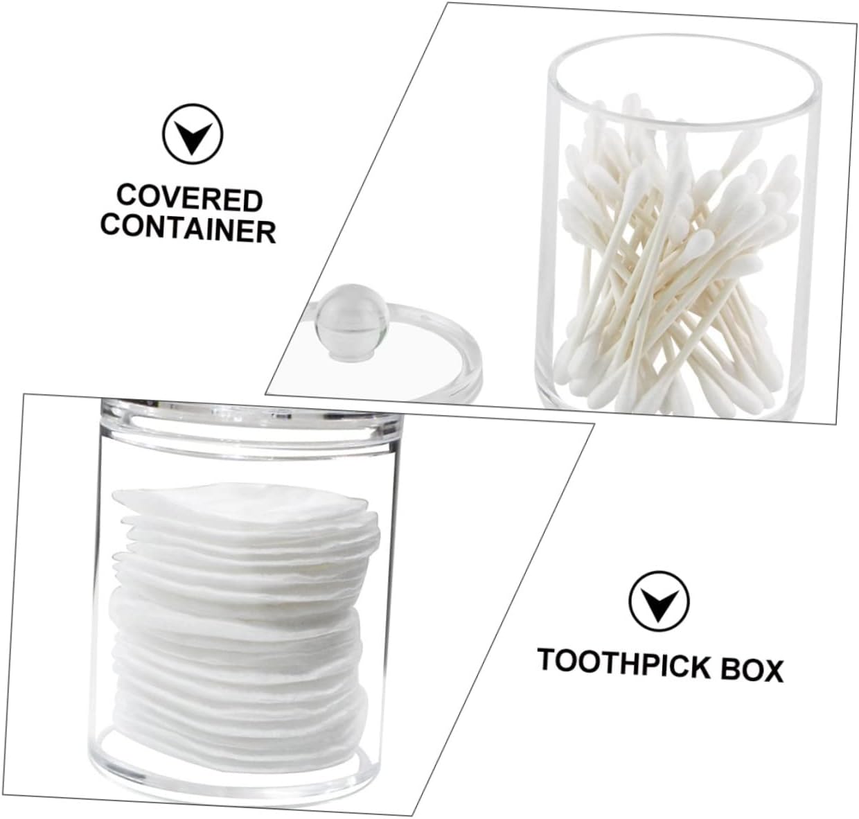 Private Label 4pcs Transparent Acrylic Storage Boxes Multifunctional Organizers for Cosmetics Brushes and Items Stylish Bathroom Containers for Home Organization Custom Logo Service