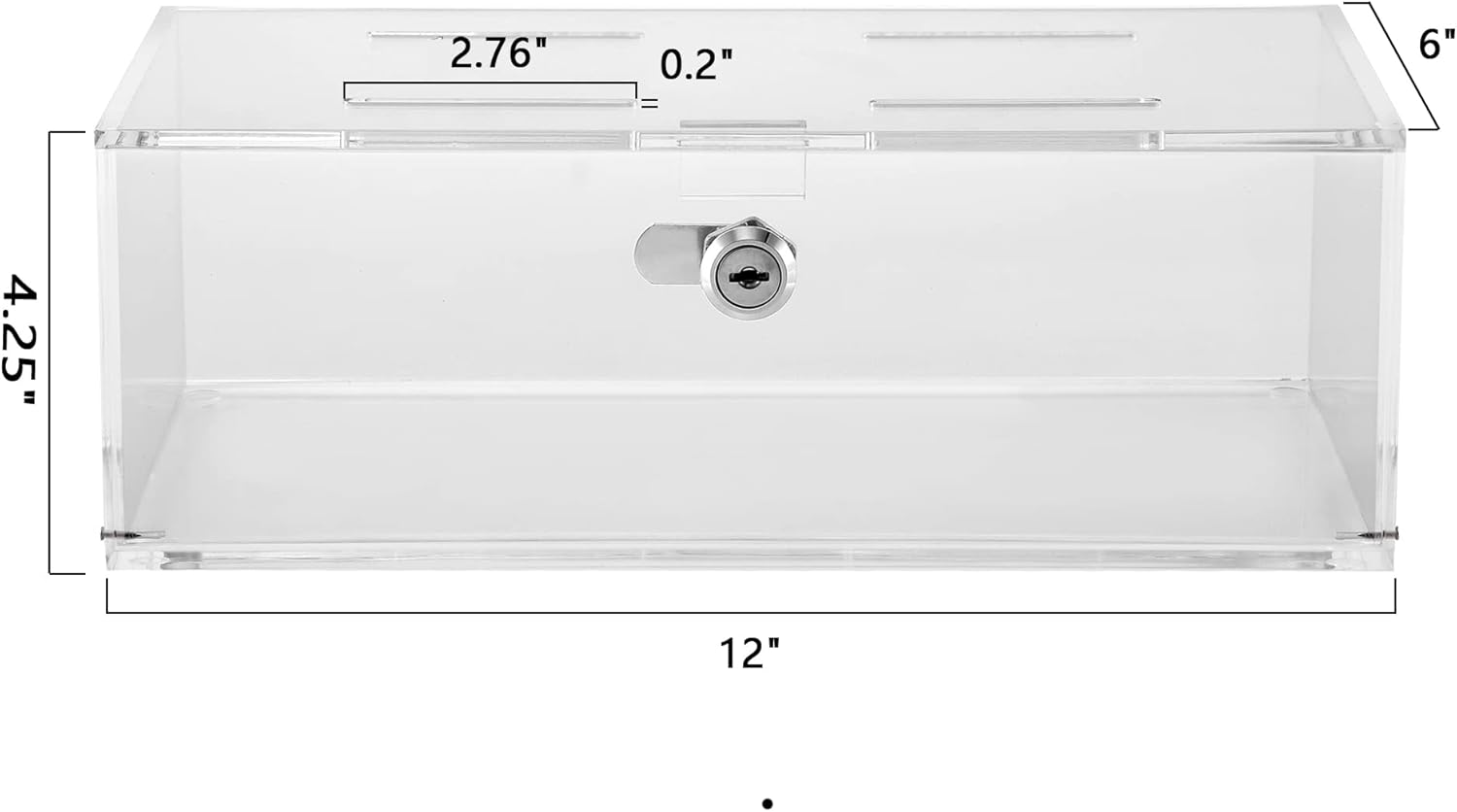 Private Label CiaoHER Clear Acrylic Refrigerator Medicines Insulin Narcotics Storage Lock Box with Two Keys and Mounting Hardware，12''x6''x4.25'' Custom Mold Development