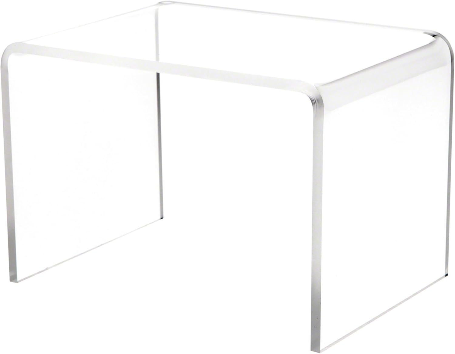 Plymor Clear Acrylic Rectangular Display Riser, 4" H x 6" W x 4" D (3/16" Thick)