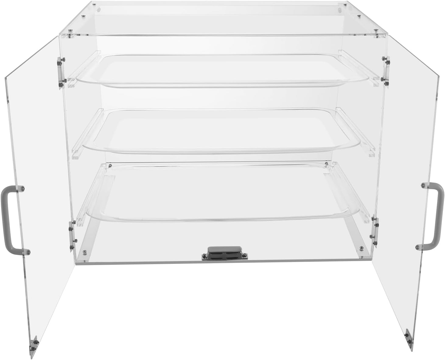 Wholesale OEM ODM Pastry Display Case, 3-Tier Commercial Countertop Bakery Display Case, Acrylic Display Box Clear Bread Storage with Magnetic Door, 21" x 17 1/3" x 16 1/2" Factory & Supplier