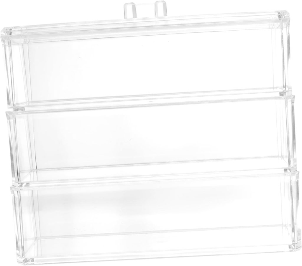 1Pc Acrylic Makeup Storage Box Multi Function Desktop Organizer with Lid Durable Easy to Clean Sundries Holder for Cosmetics Skincare and Accessories Stylish Space Saving