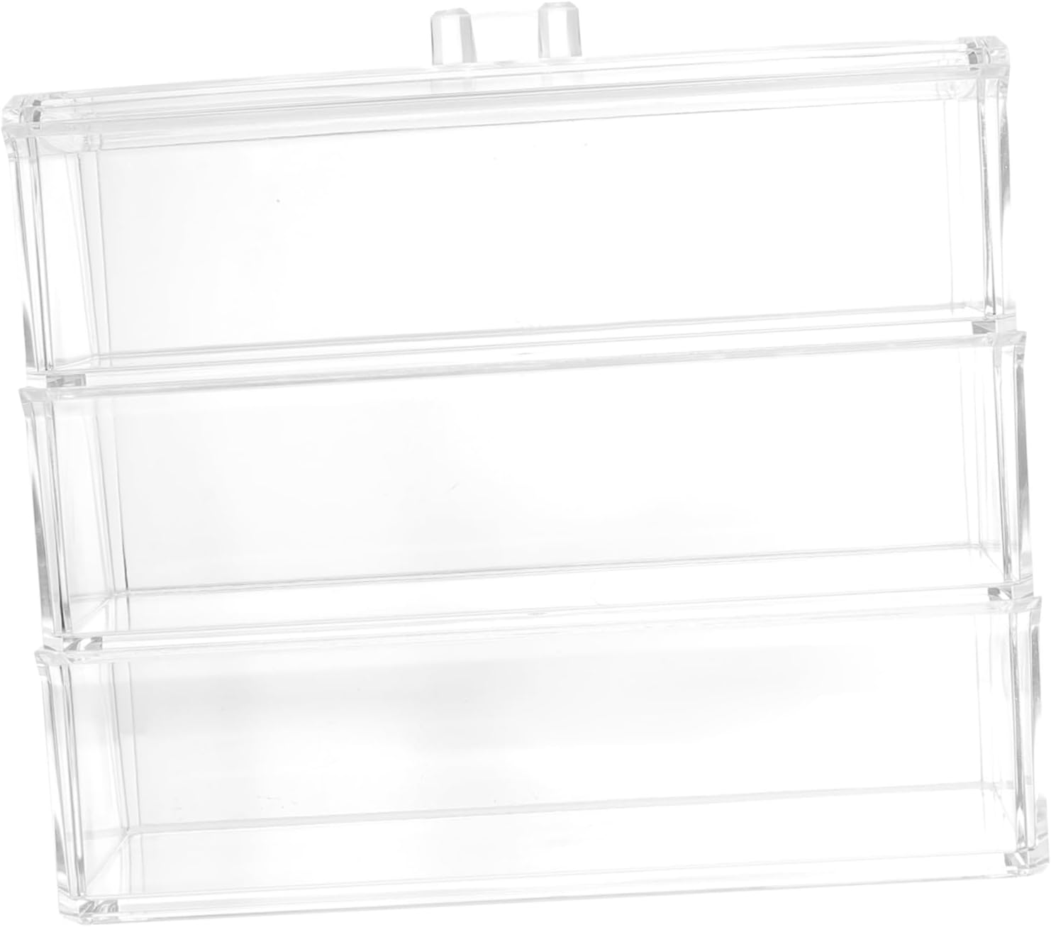1Pc Acrylic Makeup Storage Box Multi Function Desktop Organizer with Lid Durable Easy to Clean Sundries Holder for Cosmetics Skincare and Accessories Stylish Space Saving