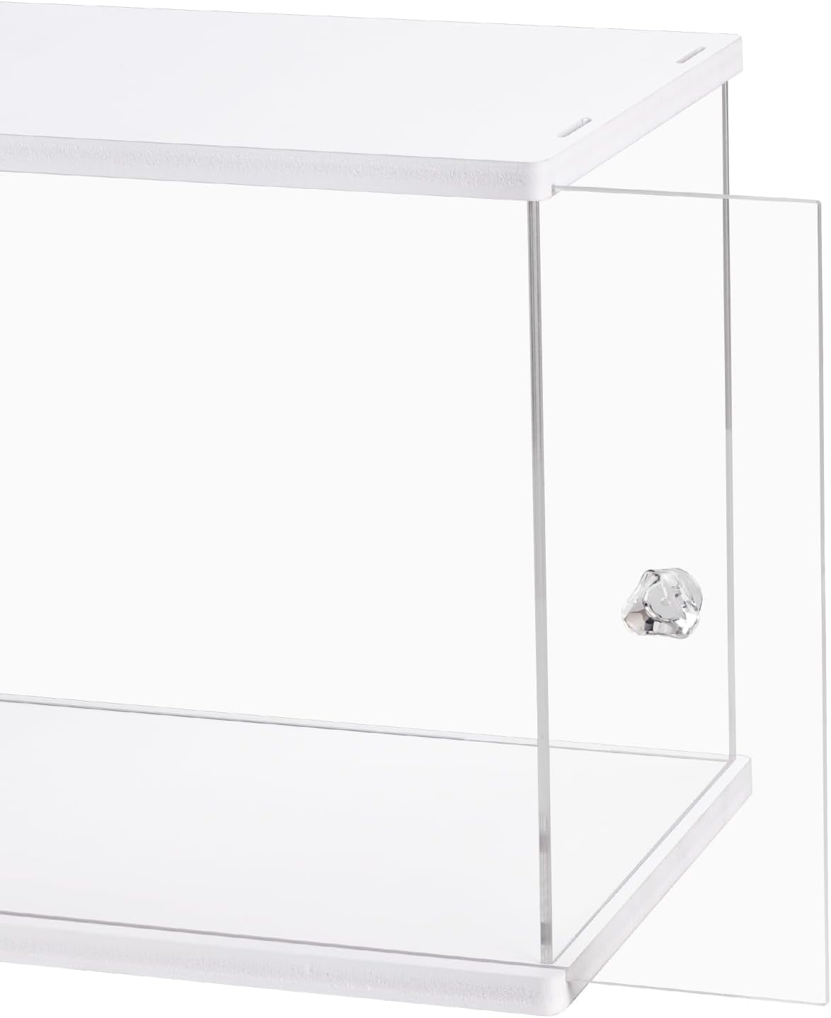 Wholesale OEM ODM Acrylic Display Case Clear Display Storage Box Countertop Cube for Collectibles, Action Figures, Miniature Figurines Dustproof Protection Storage & Organizing (White, 12.4x7x8.6in) Factory & Supplier
