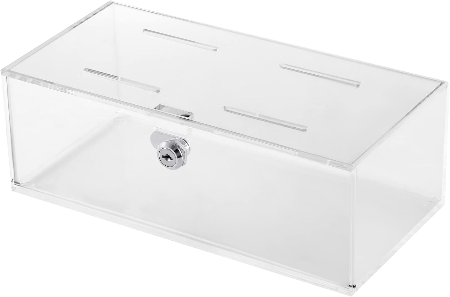 Private Label CiaoHER Clear Acrylic Refrigerator Medicines Insulin Narcotics Storage Lock Box with Two Keys and Mounting Hardware，12''x6''x4.25'' Custom Mold Development