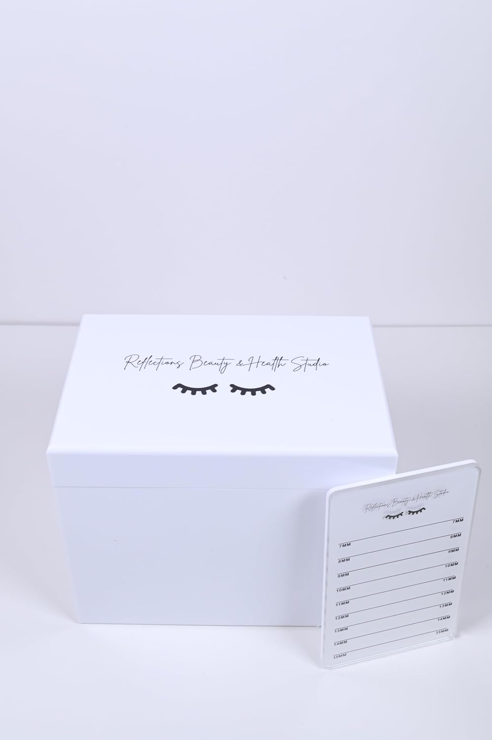 Private Label Acrylic Eyelash Storage Box,Eyelash Holder Extension Tool,Makeup Organizer False Eyelashes Glue Pallet Holder, Grafting Eye lashes Close-Packed Display with Pallets Custom Logo Service