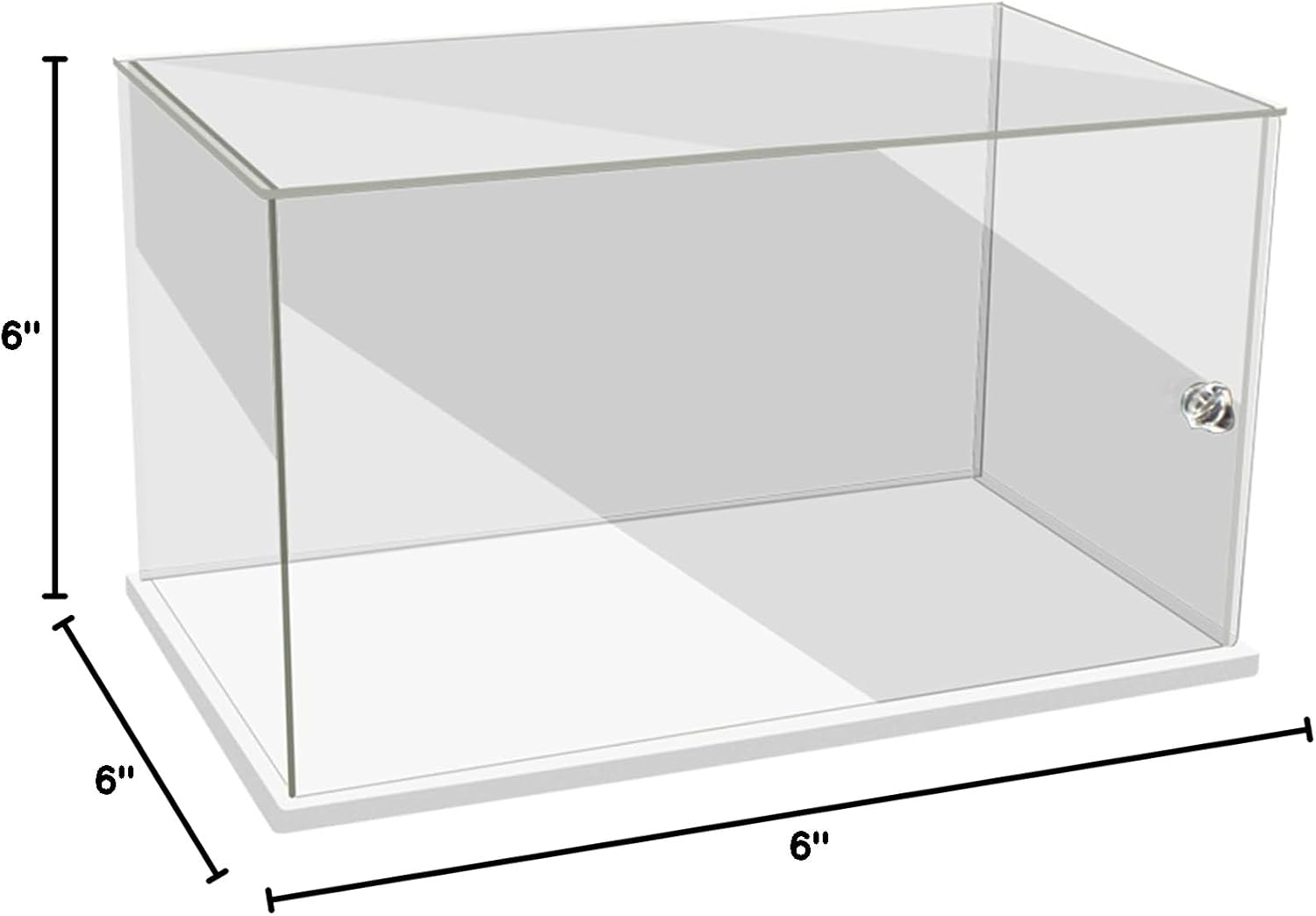 Wholesale OEM ODM Clear Acrylic Display Case,Display Box Stand with White Base,with Door, Dustproof Protection Showcase for Collectibles Memorabilia Figurines ,12 Size Options(6x6x6 inch; 15x15x15cm) Factory & Supplier