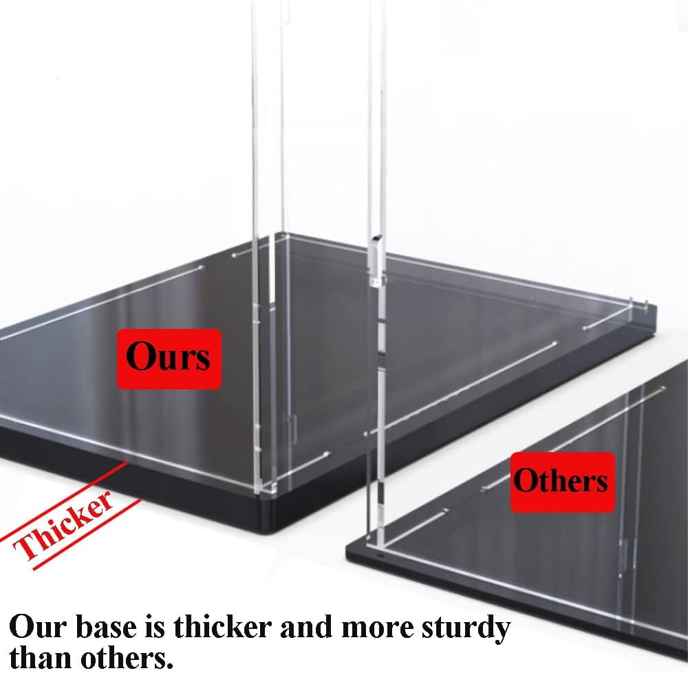 ODM DuvinDD Assemble Acrylic Display Case for Collectibles Countertop Clear Lego Display Box Dustproof Protective Acrylic Boxes for Display Action Figure Toys Showcase with Thick Base (13.7x9.8x15.7inch) Custom Logo Service