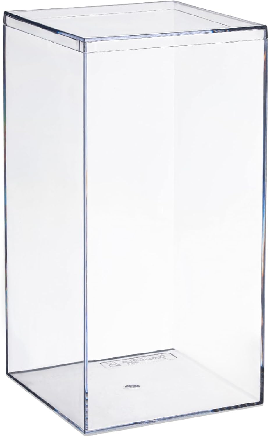 Hammont Rectangle Acrylic Box - Shelf Organizer Bins - Clear Storage Containers - Candy Party Favors | Bathroom Storage | Makeup Cosmetic Organization | Tall: 4"x4"x8" (3 Pack)