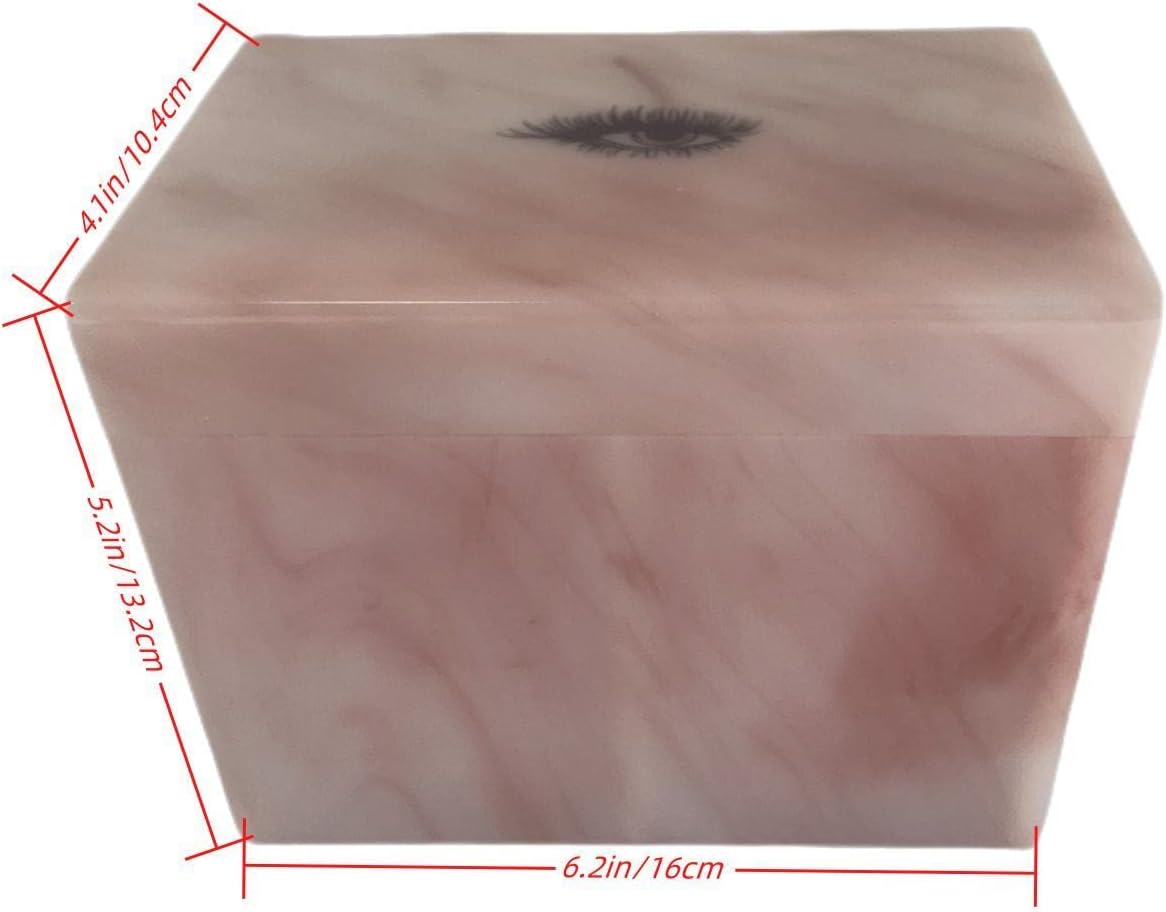Private Label 10 Layers Acrylic Eyelash Storage Box,Eyelash Holder Extension Tool,Makeup Organizer False Eyelashes Glue Pallet Holder, Grafting Eye lashes Close-Packed Display with 10 Pallets (Pink Marble) Custom Logo Service