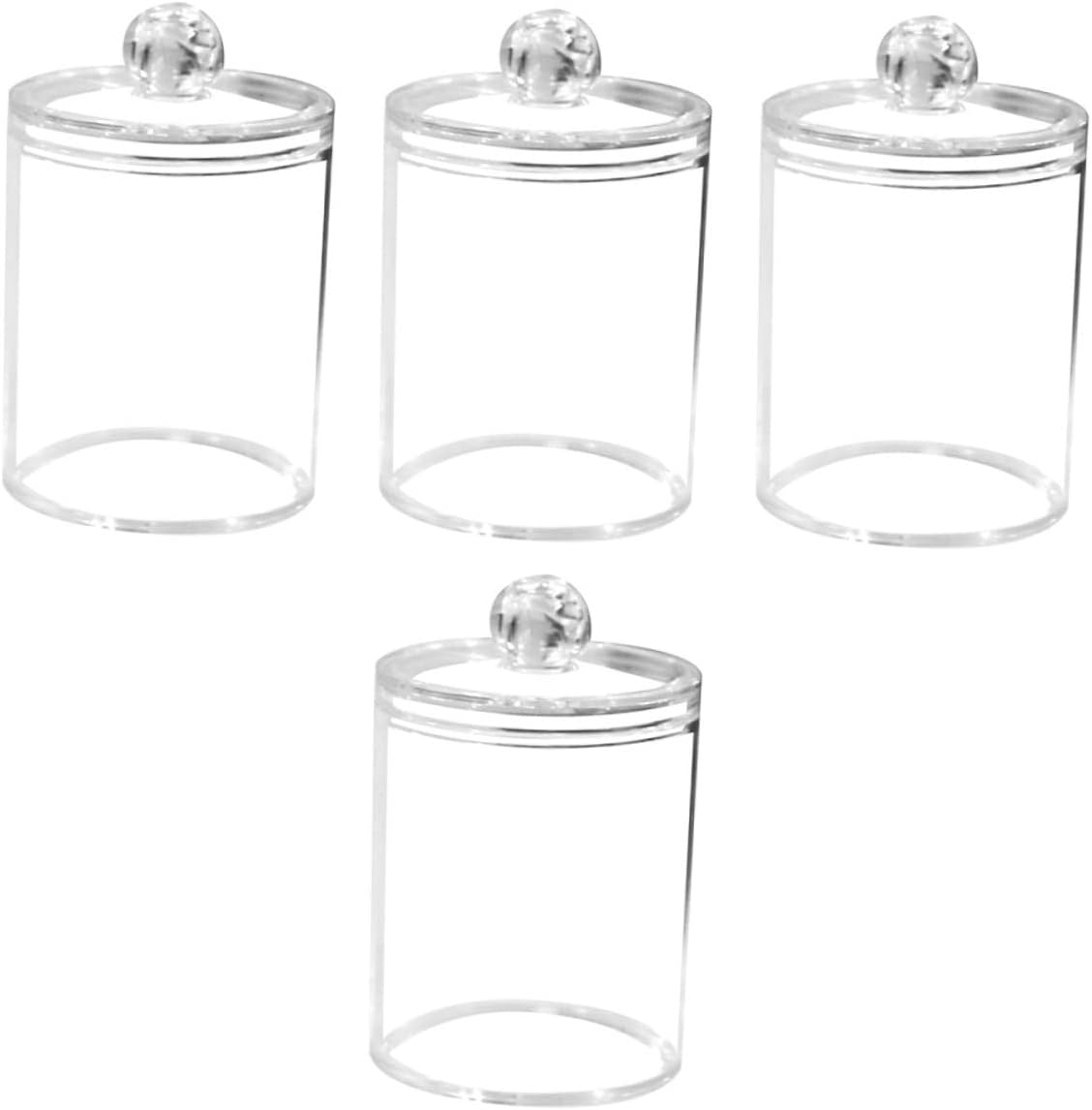 4pcs Transparent Acrylic Storage Boxes Multifunctional Organizers for Cosmetics Brushes and Items Stylish Bathroom Containers for Home Organization