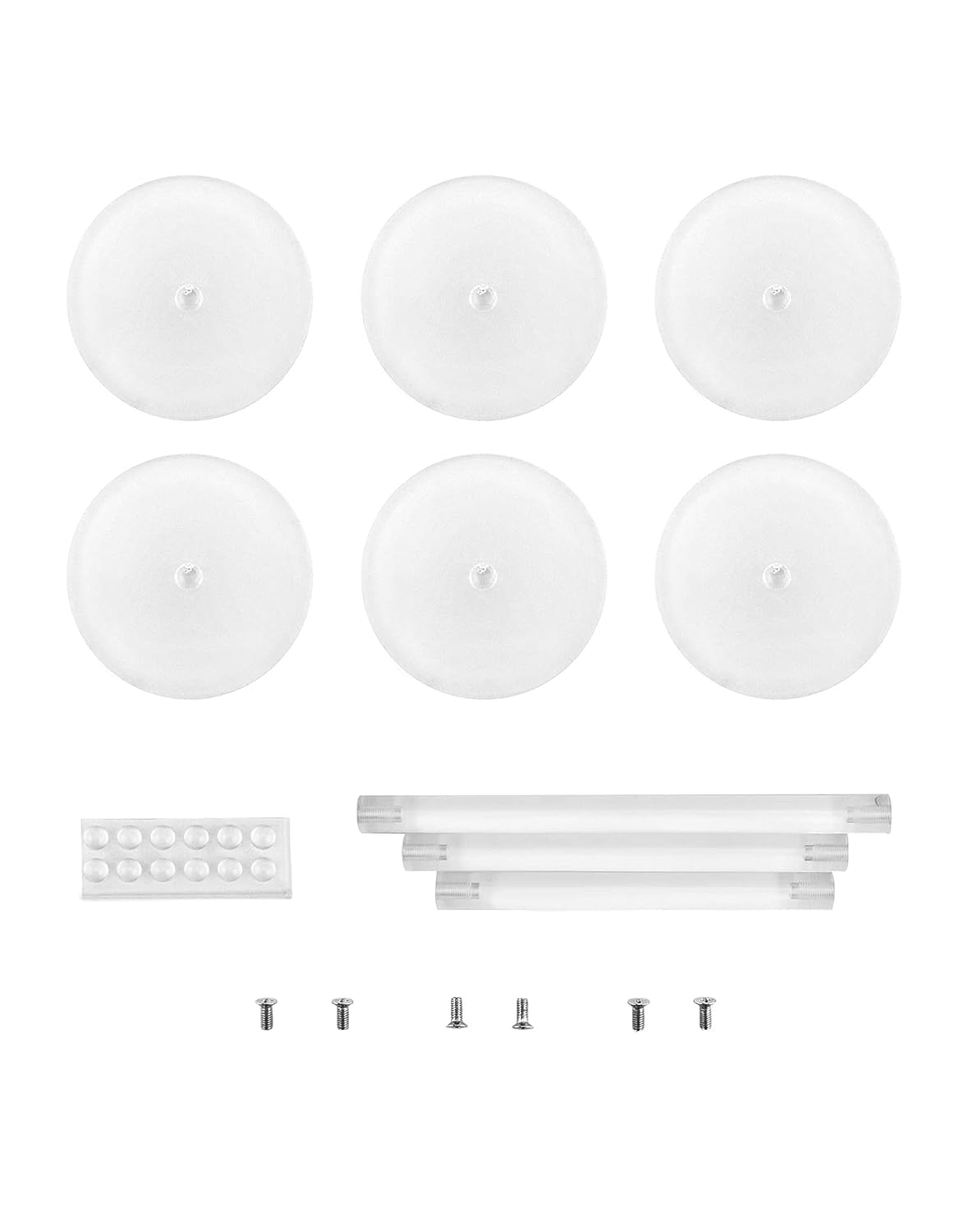 Private Label QWORK Round Acrylic Display Stand, Premium Clear Round Riser Stands, Set of 3 OEM Wholesale Manufacturer