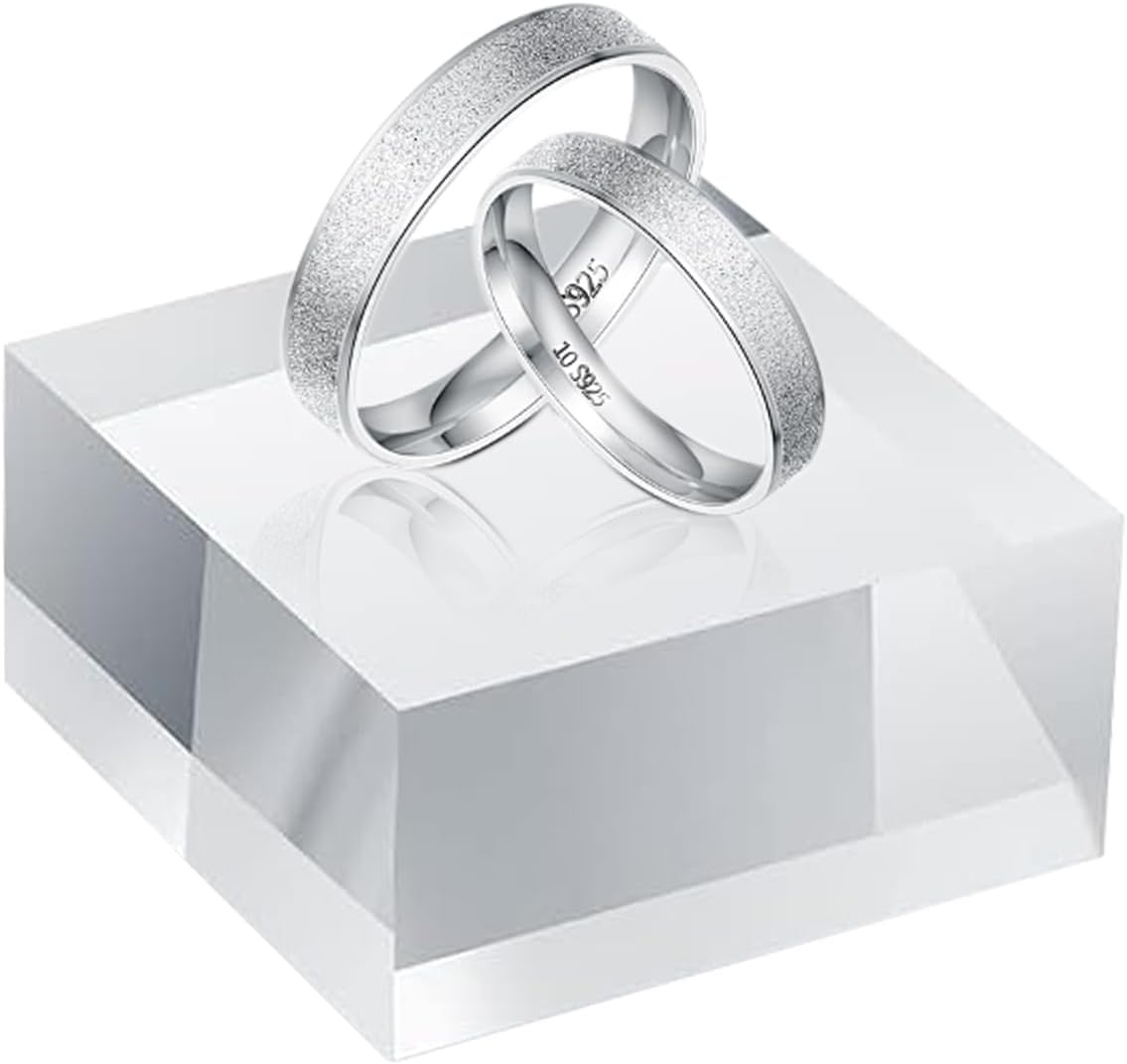 NIIIYTYB Acrylic Blocks Square Display Block 2x1 Inch Small Cube Riser Stand Clear Glass Like Base Stands for Jewelry Crafts Rings and Pieces Showcase Support Acrylic Cubes Bases