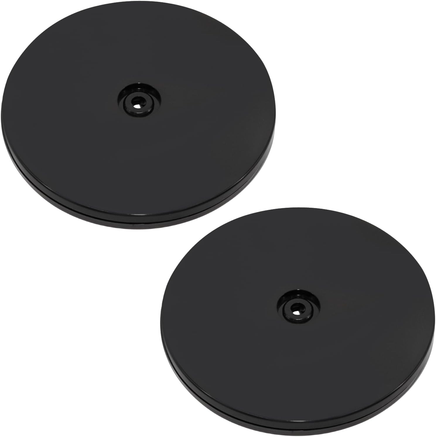 2 Pcs Black 6 inch Acrylic Lazy Susan Rotating Turntable Organizer Bearings - Round Swivel Plate for Spice Rack, Table, Cake, Kitchen Pantry