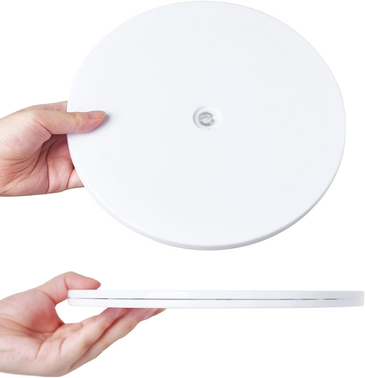 Private Label Lazy Susan Turntable (360˚ Rotation) White Acrylic Ball Bearing Rotating Tray Dropshipping Friendly