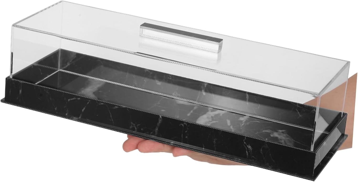 Wholesale OEM ODM Healifty Rectangular Marble Cake Tray with Cover Elegant Dessert Stand for Parties Home Use Birthdays Easy to Clean Acrylic Display Holder for Cakes Pastries Factory & Supplier
