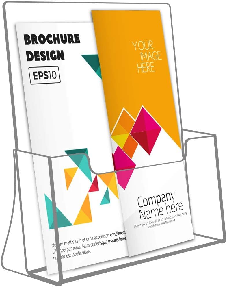 Wholesale NIUBEE Acrylic Brochure Holder 8.5 x 11 inches 2 Pack, Clear Acrylic Literature Holder Plastic Flyer Display Stand, Acrylic Countertop Organizer for Magazine, Pamphlet, Booklets, Menu, Journals China Factory Bulk Supply