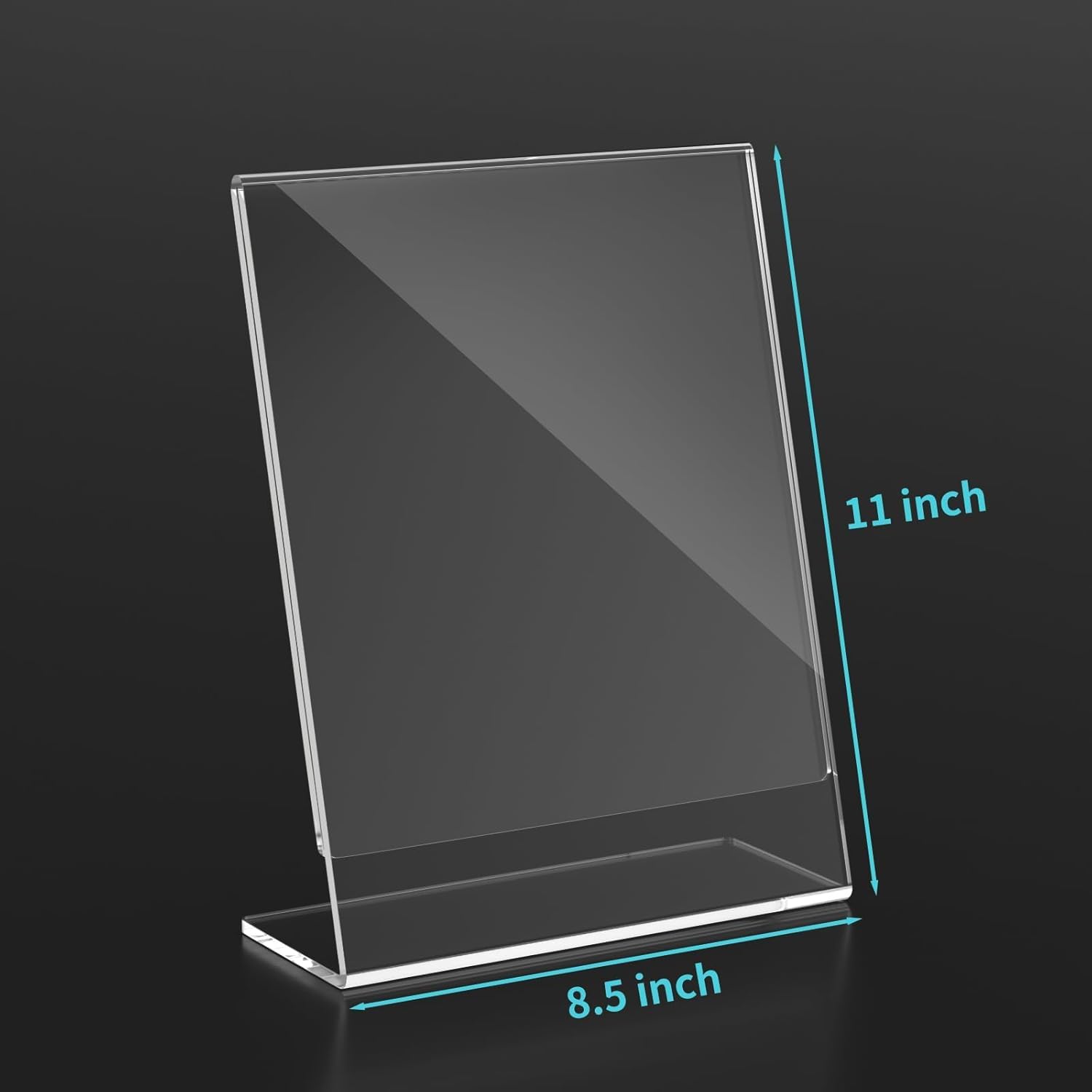 Wholesale OEM ODM HIIMIEI Acrylic Slant Sign Holder 8.5x11 6 Pack, Plastic Table Menu Display Stand Holder, Plexi Single Ad Frame for Restaurants,Hotels,Stores Factory & Supplier