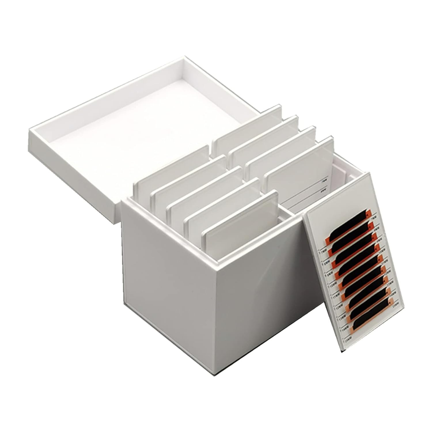 Acrylic Eyelash Storage Box, 10 Layers False Eyelashes Glue Pallet Holder Display Grafting Eye lashes Extension Close-Packed Display with 10 Pallets Makeup Organizer