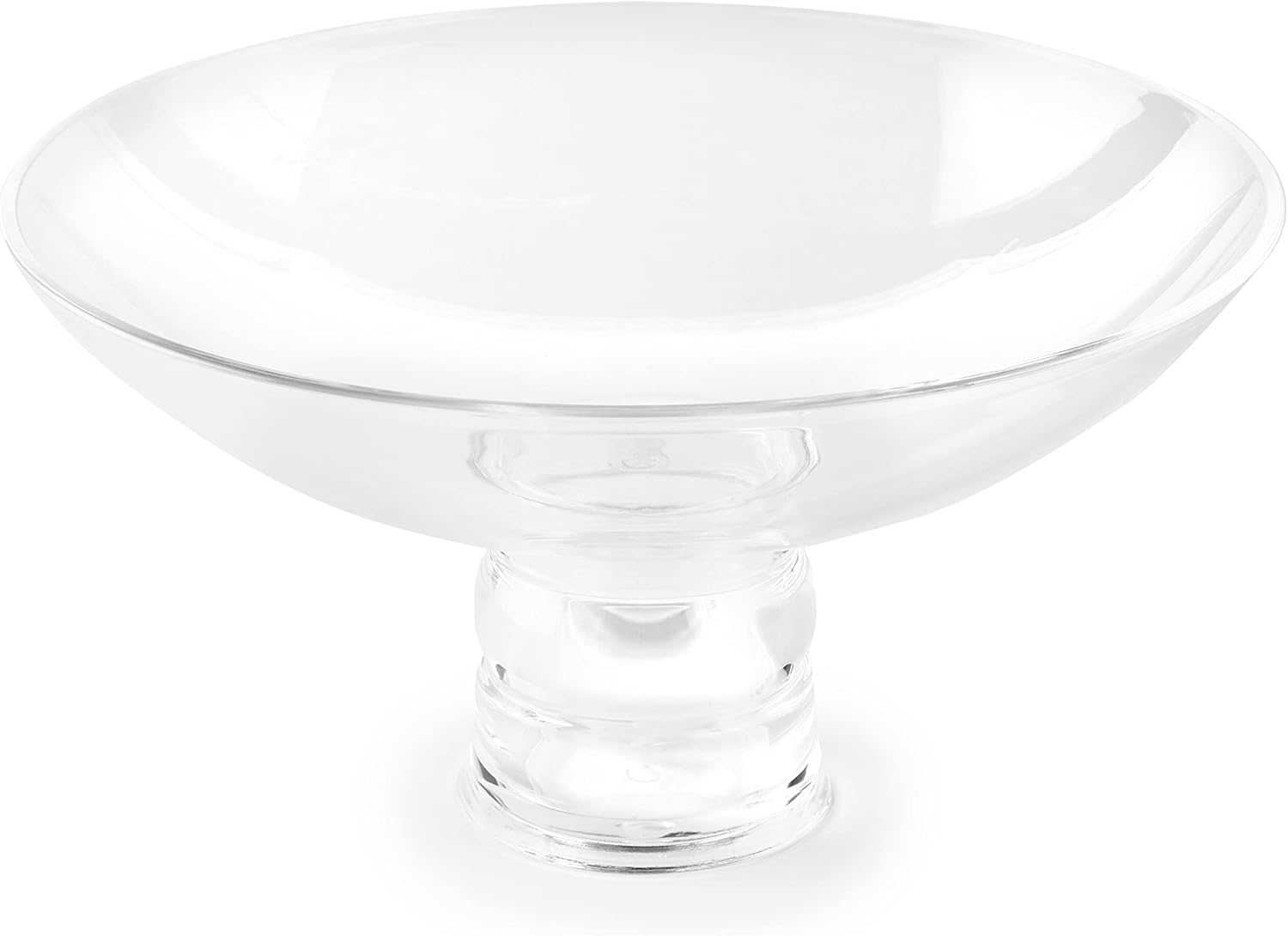 Private Label Huang Acrylic Clear Large Round Fruit Bowl with Multifunctional Removable Pedestal | Decorative Kitchen Table or Countertop Centerpiece Stand | 10.5 x 10.5 x 5.5 inches OEM Wholesale Manufacturer