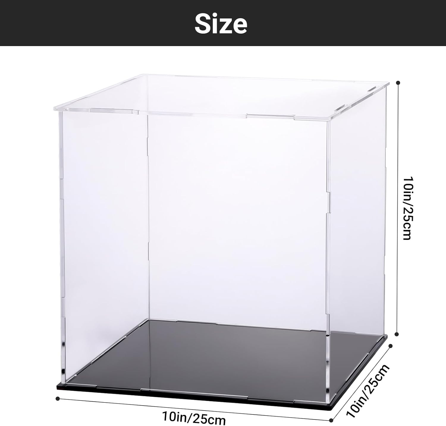 Wholesale OEM ODM Enoin Glass Display Case, 10x10x10 inch, Clear Plastic Box for Hat Football Basketball Soccer Ball Volleyball Rugby Action Figure Shoe Memorabilia Factory & Supplier